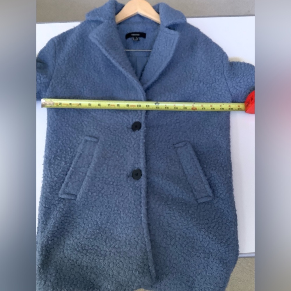 Forever 21 Light Blue Teddy Sherpa Coat - Women XS - Picture 7 of 11